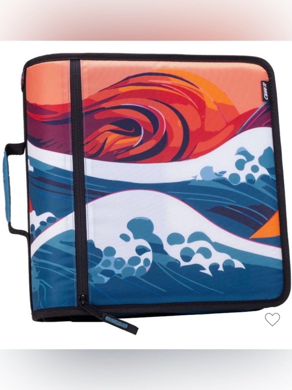 Colorful Wave Pattern Binder Folder - Multicolor